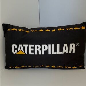CATERPILLAR Black and Yellow Logo Pillow